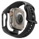 Pasek z obudową Spigen Liquid Air Pro + Szkło hartowane 9H na Apple Watch Ultra 49 mm - czarny