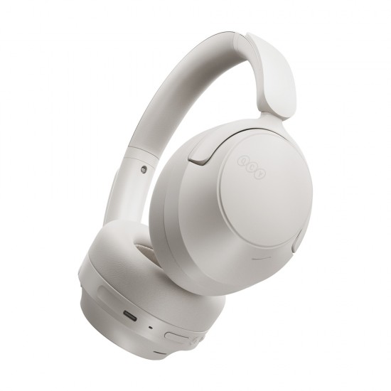 QCY H3S Wireless On-Ear Headphones with LDAC and ANC Noise Cancellation - White