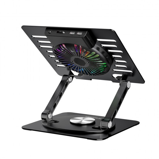 Wozinsky WDCX-X16-AS CoolBase RGB 360° Cooling Stand for Laptop and Tablet - Black