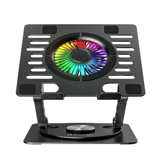 Wozinsky WDCX-X16-AS CoolBase RGB 360° Cooling Stand for Laptop and Tablet - Black