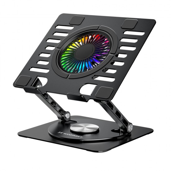 Wozinsky WDCX-X16-AS CoolBase RGB 360° Cooling Stand for Laptop and Tablet - Black