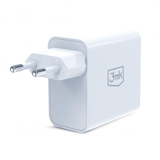 3mk FlowPower 45W 1A1C PD3.0 QC4+ Wall Charger - White