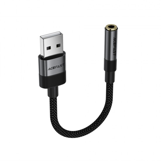 Acefast J13 USB-A to 3.5mm mini jack adapter - black