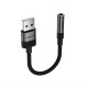 Acefast J13 USB-A to 3.5mm mini jack adapter - black