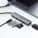 Acefast J18 USB Hub USB-C 6-in-1 HDMI 4K 60Hz PD90W Docking Station - Gray