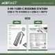 Acefast J16 USB Hub USB-C 5-in-1 HDMI 4K 60Hz PD90W Docking Station - Gray