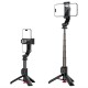 Acefast E42 Selfie Stick with Automatic Tripod and Bluetooth Remote Control 63 cm - Black