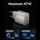 Ładowarka sieciowa Spigen Essential EE472EU-GAN 2-Porty 47 W - tytanowa