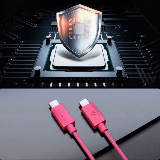 Spigen Essential EB6015CC USB-C Cable 60W 100 cm - Pink