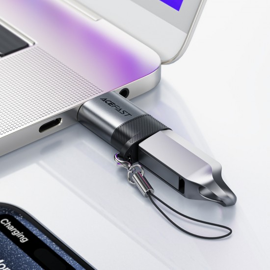 Acefast J8 USB-C - USB-A Adapter - Gray