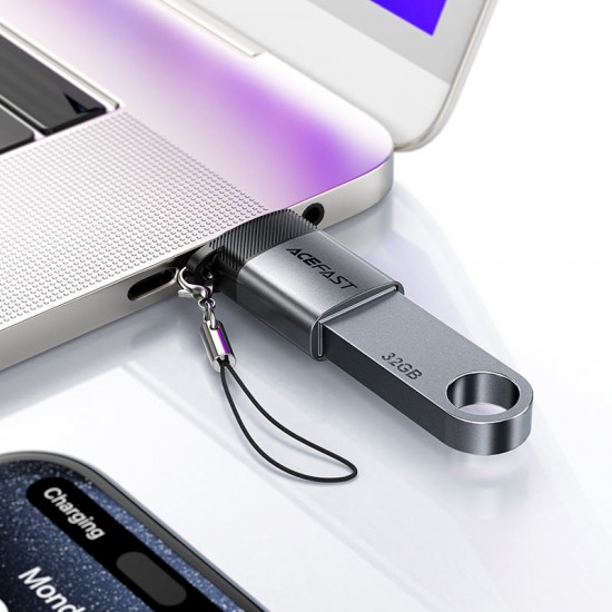 Acefast J7 USB-A - USB-C Adapter - Gray