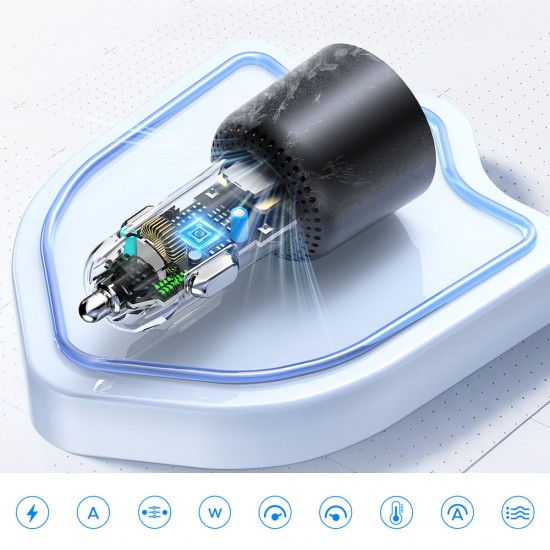 Orico HyperDrive 165W USB-A + 2x USB-C Car Charger - Black