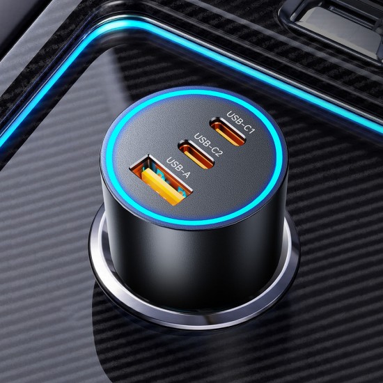 Orico HyperDrive 165W USB-A + 2x USB-C Car Charger - Black
