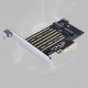 Orico PDM2 PCI-E 3.0 x4 Expansion Card for M.2 NVMe and SATA Drives - Black