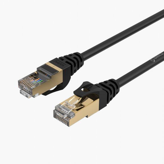 Orico PUG-C7 CAT7 10Gbps RJ45 Ethernet Network Cable Internet LAN Round 10m - Black