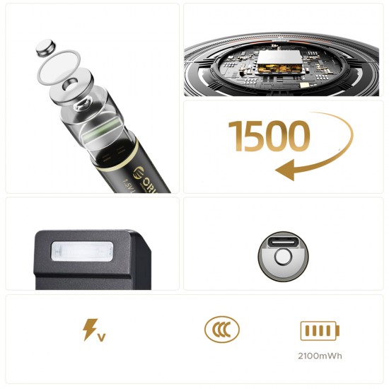 Orico Ener-G EG5C lithium battery 1.5V 2100mWh AA USB-C rechargeable battery 2 pcs.
