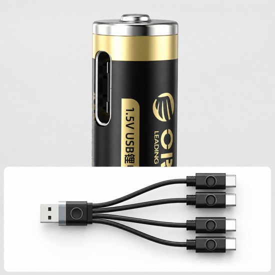 Orico Ener-G EG7C lithium battery 1.5V 500mWh AAA USB-C rechargeable battery with charging cable 4 pcs.