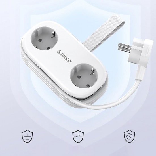 Orico AP3 65W GaN 6in1 Power Strip 2x AC + 2x USB-A + 2x USB-C - White