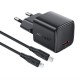 Acefast A118 30W GaN USB-C Wall Charger with 1.2m USB-C to Lightning Cable - Black