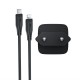 Acefast A118 30W GaN USB-C Wall Charger with 1.2m USB-C to Lightning Cable - Black