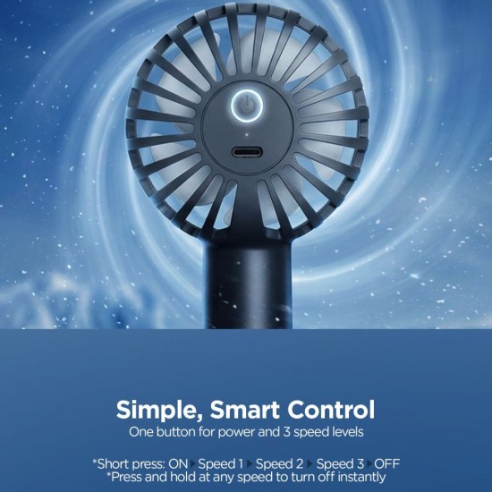 Mini wentylator Spigen A905 Mini Portable Handheld Fan - czarny