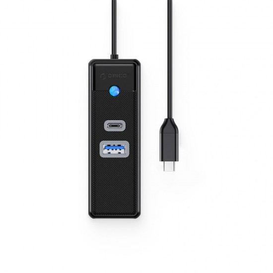 Orico PW3UR25-C3 3-port USB Hub 1x USB-A 3.0 1x USB-C 3.0 1x RJ45 2.5G Ethernet 0.15 m - Black