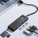 Orico PAPW3AT-U3 USB Hub 4-port 3x USB-A 3.0 with microSD/SD card reader 1 m - black