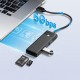 Orico PAPW3AT-U3 USB Hub 4-port 3x USB-A 3.0 with microSD/SD card reader 1 m - black