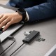Orico PAPW3AT-U3 USB Hub 4-port 3x USB-A 3.0 with microSD/SD card reader 1 m - black