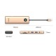 Orico PW11 9in1 USB-C Docking Station 2x USB-A 3.0 1x USB-C 3.0 1x USB-C PD 100 1x HDMI 4K 60Hz 1x microSD/SD 1x RJ45 2.5G Ethernet 1x Audio 3.5mm - Rose Gold