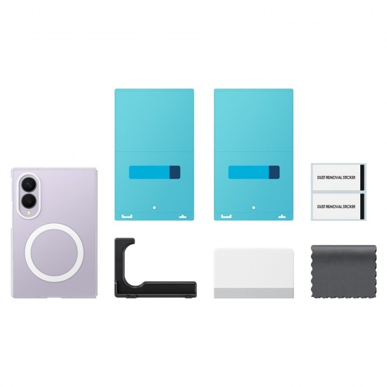Samsung Clear Magnet Case for Samsung Galaxy Z Fold 8 0.8 mm compatible with MagSafe + 2 pcs. anti-reflective film - transparent
