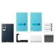 Samsung Carbon Magnet Case for Samsung Galaxy Z Fold 8 compatible with MagSafe + 2 anti-reflective films - navy blue