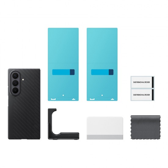 Samsung Carbon Magnet Case for Samsung Galaxy Z Fold 8 Ultra compatible with MagSafe + 2 anti-reflective films - black