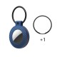 Airtag case with carbon fiber pattern keychain, 4 pcs. - multicolor