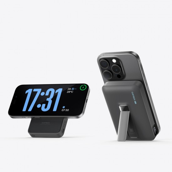 Cuktech WPB100 10000 mAh Qi2 Magnetic Powerbank 30W with Stand - Black