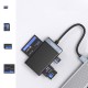 Orico CL4D-A3 USB-A 3.0 SD microSD CF MS 5 Gb/s Memory Card Reader - Black and Silver