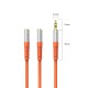 Orico AX2-10 audio cable 3.5mm minijack splitter for headphones and microphone 1m cable - orange