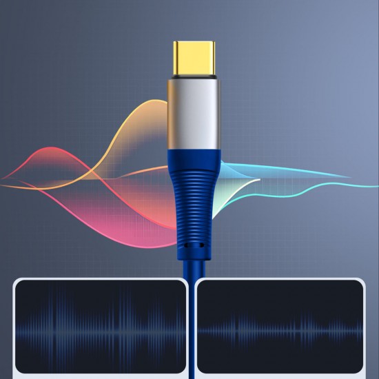 Orico AXC-02 USB-C to 3.5 mm jack audio cable 20 cm - blue