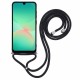 Samsung Galaxy A17 5G / A17 4G Case with Fiber Lining and Crossbody Strap - Black