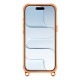 iPhone 17 Case with Adjustable Crossbody Lanyard and MagSafe Compatible Camera Frame as a Stand - Orange