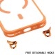 iPhone 17 Case with Adjustable Crossbody Lanyard and MagSafe Compatible Camera Frame as a Stand - Orange