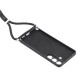 Samsung Galaxy S26 Case with Fiber Lining and Crossbody Strap - Black