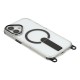 iPhone 17 case with stand, short strap (30 cm) and long strap (120 cm), compatible with MagSafe - black