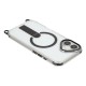 iPhone 17 case with stand, short strap (30 cm) and long strap (120 cm), compatible with MagSafe - black
