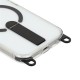 iPhone 17 case with stand, short strap (30 cm) and long strap (120 cm), compatible with MagSafe - black