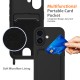 iPhone 17 TPU Case with Card Holder and Crossbody Lanyard - Black