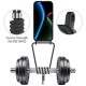 iPhone 17 TPU Case with Card Holder and Crossbody Lanyard - Black
