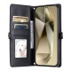 Samsung Galaxy A56 5G Leather Wallet Case with Stand Function and Straps - Black
