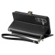 Samsung Galaxy A56 5G Leather Wallet Case with Stand Function and Straps - Black