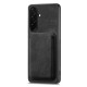 Samsung Galaxy S26 Case with Detachable Card Holder, MagSafe Compatible, Synthetic Leather - Black
